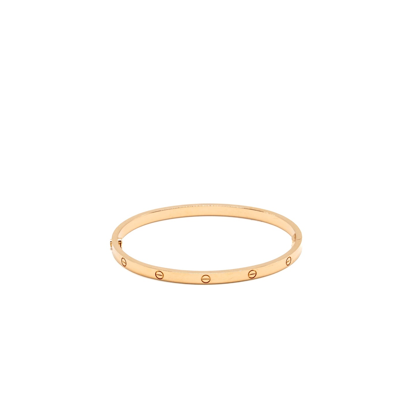 CARTIER Size 17 Love Bracelet, Small Model, Rose Gold