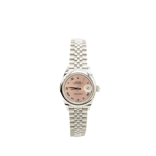 Rolex Lady-Datejust 28mm Oystersteel Pink Dial Jubilee Bracelet Model:279160-0002