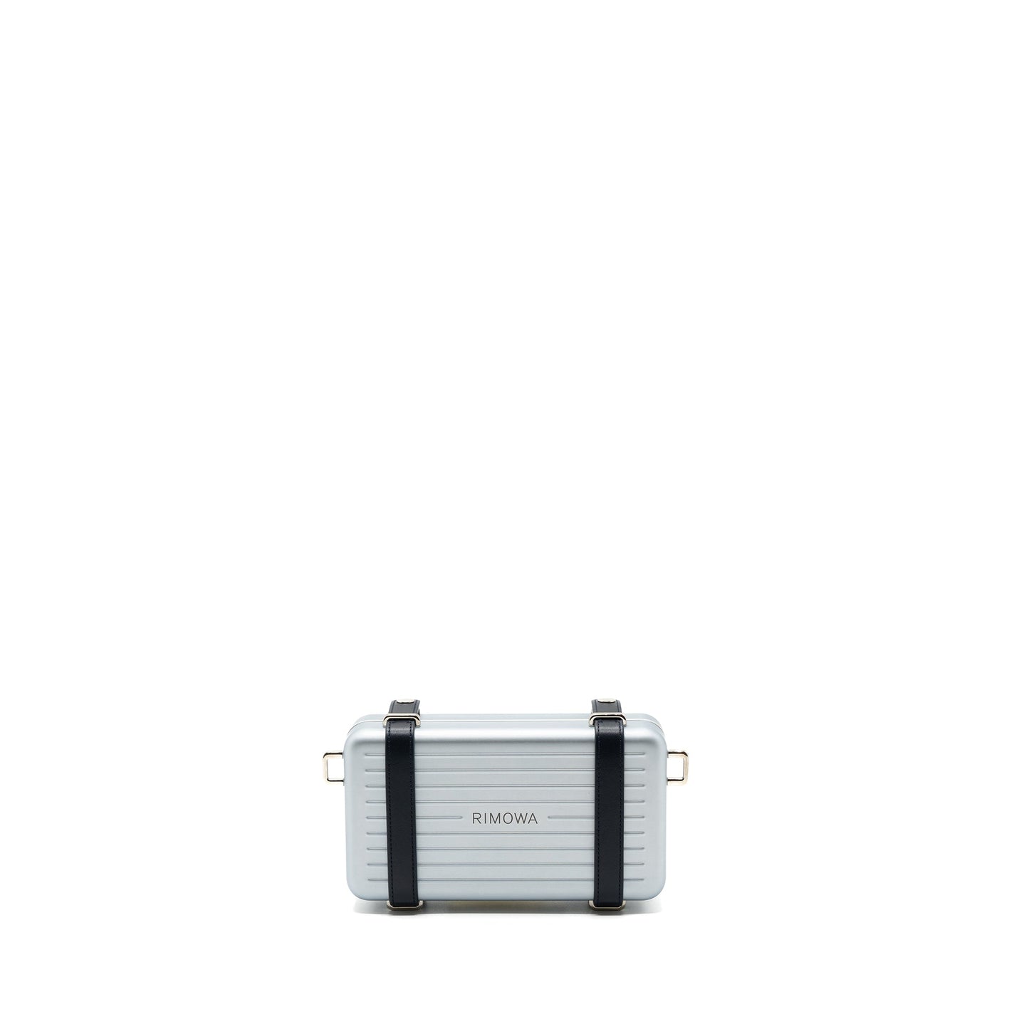 Luxury Dior X Rimowa clutch trunk bag aluminium / calfskin silver / black SHW