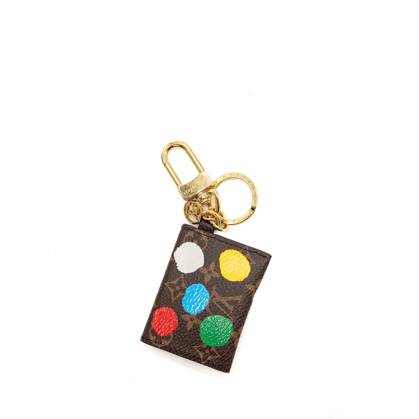 Louis Vuitton x YK Kirigami Monogram Painted Dots Key Ring GHW
