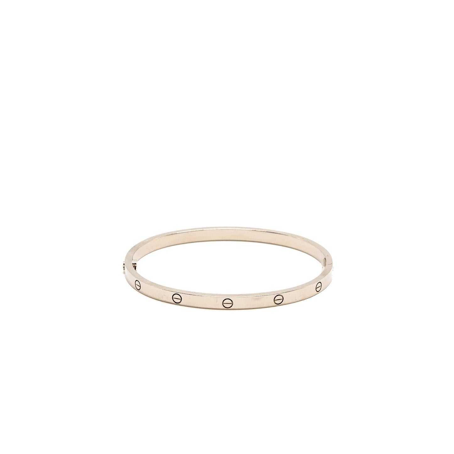 Cartier Size 16 Love Bracelet Small Model, White Gold