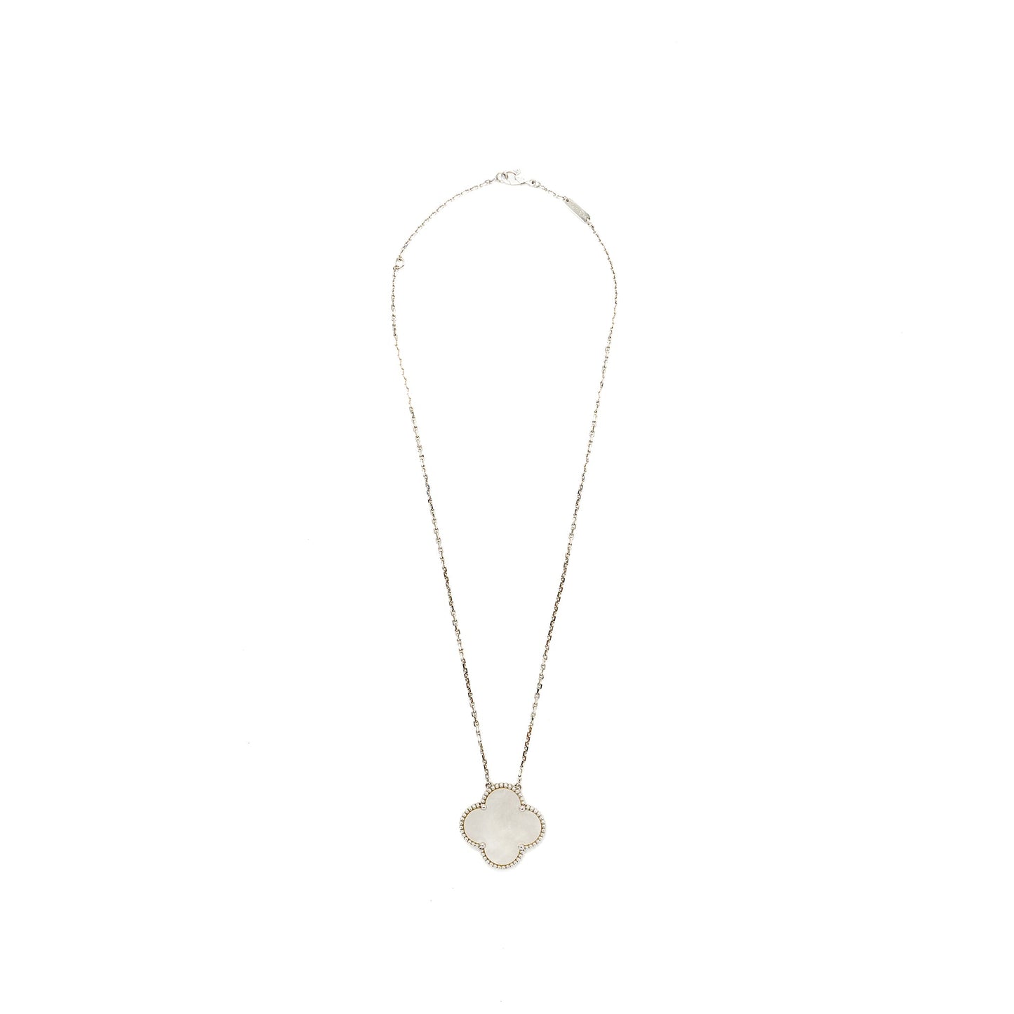 Van cleef and arpels magic Alhambra pendant 18k white gold / mother of pearl