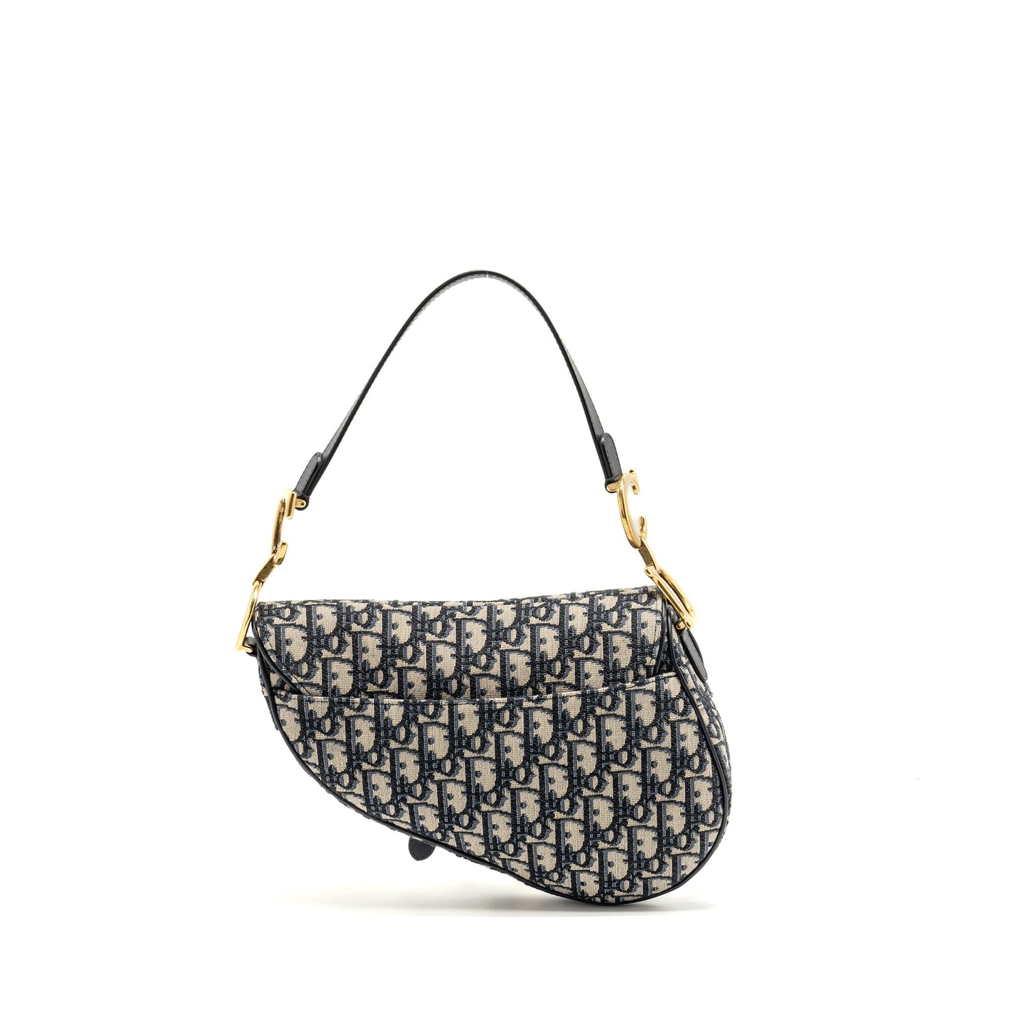 Luxury Dior Medium Saddle Bag Blue Luxury Dior Oblique Jacquard Canvas/Calfskin GHW