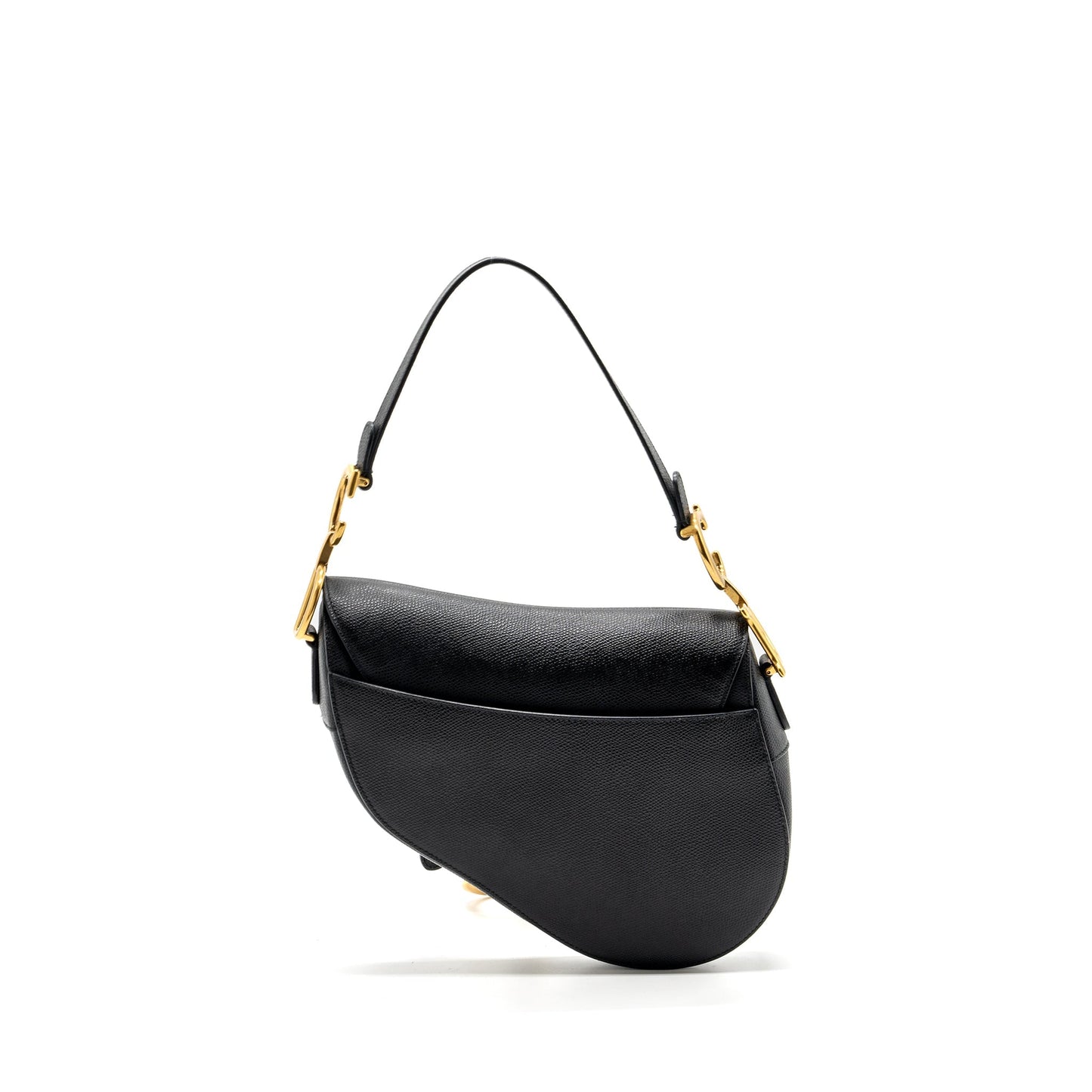 Luxury Dior Medium Saddle Bag Calfskin Black GHW