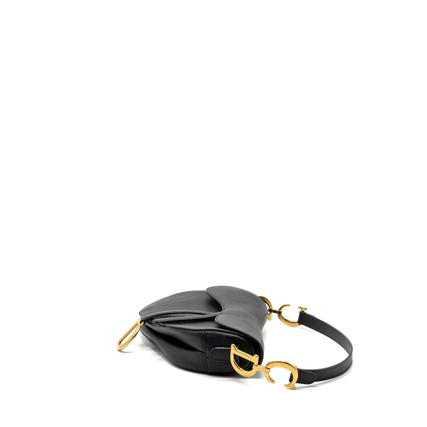 Luxury Dior Medium Saddle Bag Calfskin Black GHW