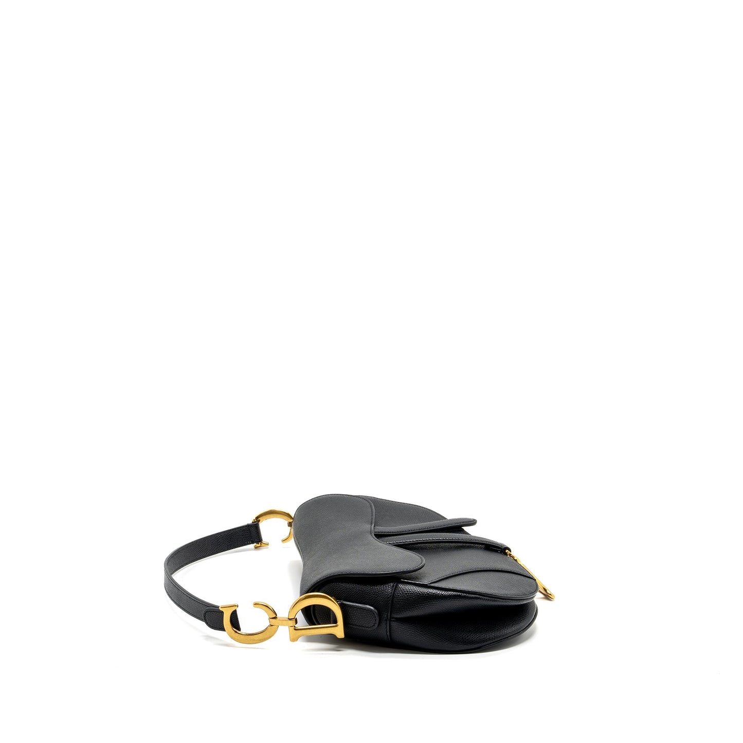 Luxury Dior Medium Saddle Bag Calfskin Black GHW