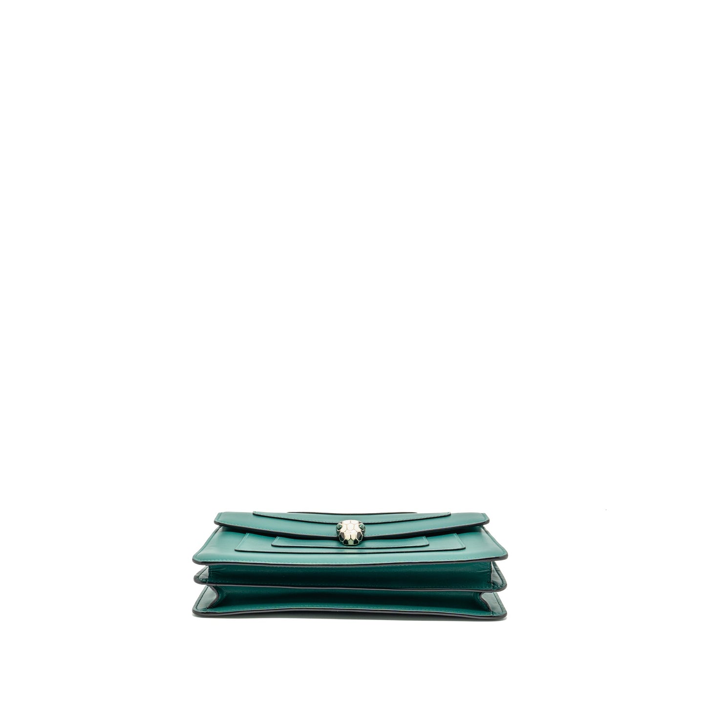 Bvlgari Serpenti Forever Shoulder Bag Calfskin Green LGHW