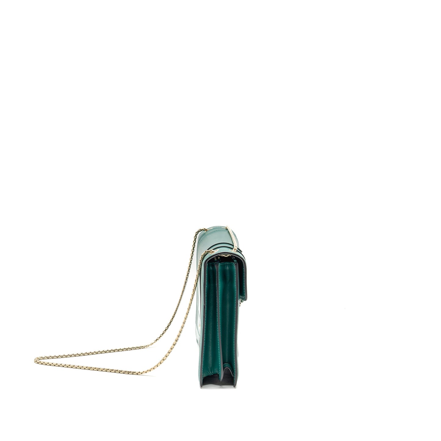 Bvlgari Serpenti Forever Shoulder Bag Calfskin Green LGHW