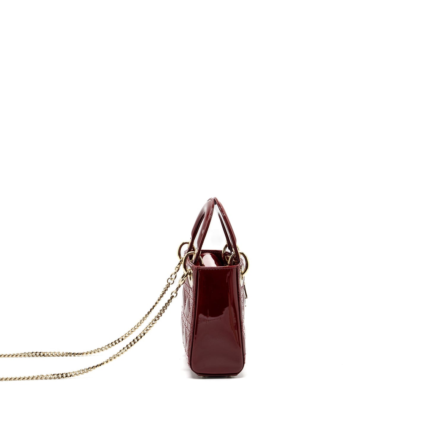 Luxury Dior Mini Lady Luxury Dior Patent Red LGHW