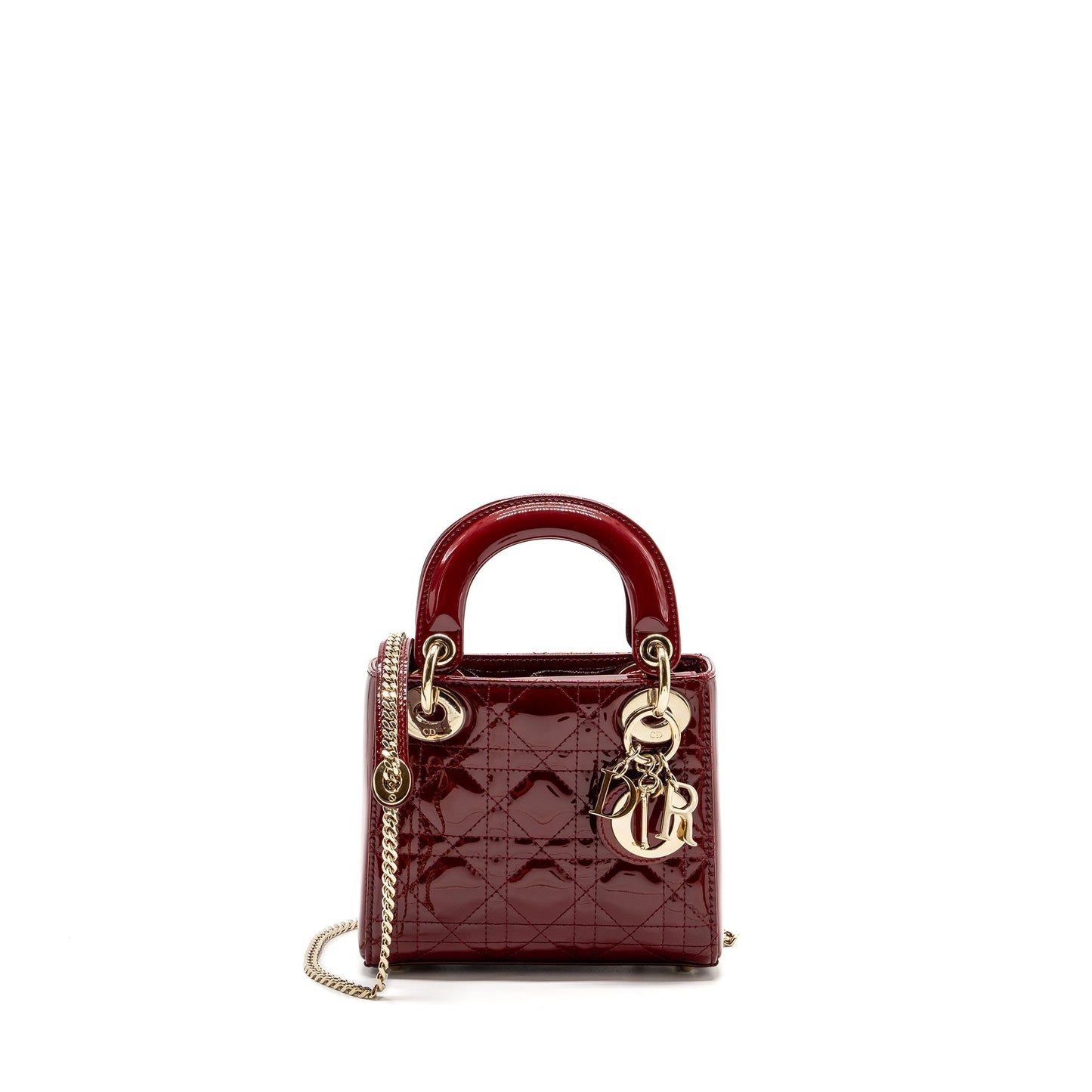 Luxury Dior Mini Lady Luxury Dior Patent Red LGHW