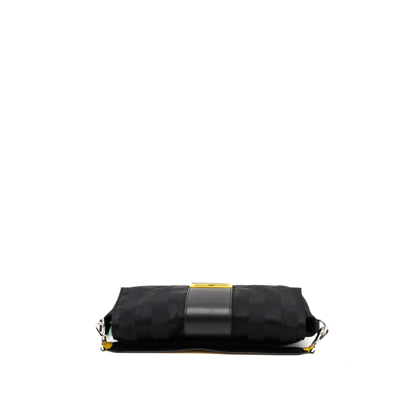 Fendi 20FW Large Baguette Bag Nylon/Leather Black/Yellow SHW