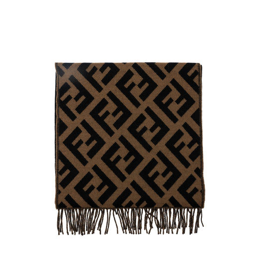 Fendi FF Scarf Cashmere Brown/ Black
