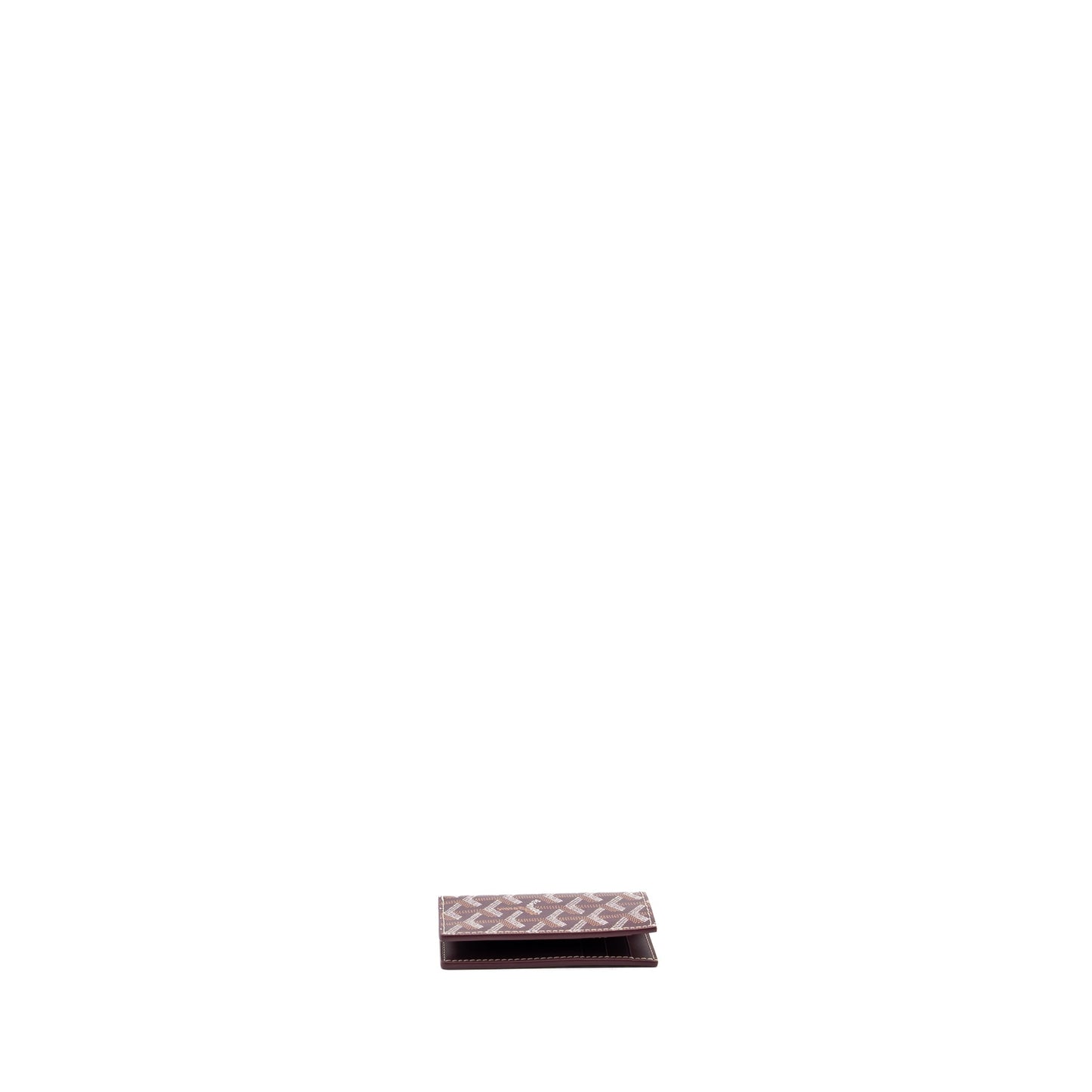 Goyard Saint Pierre Card Wallet Canvas/ Calfskin Burgundy