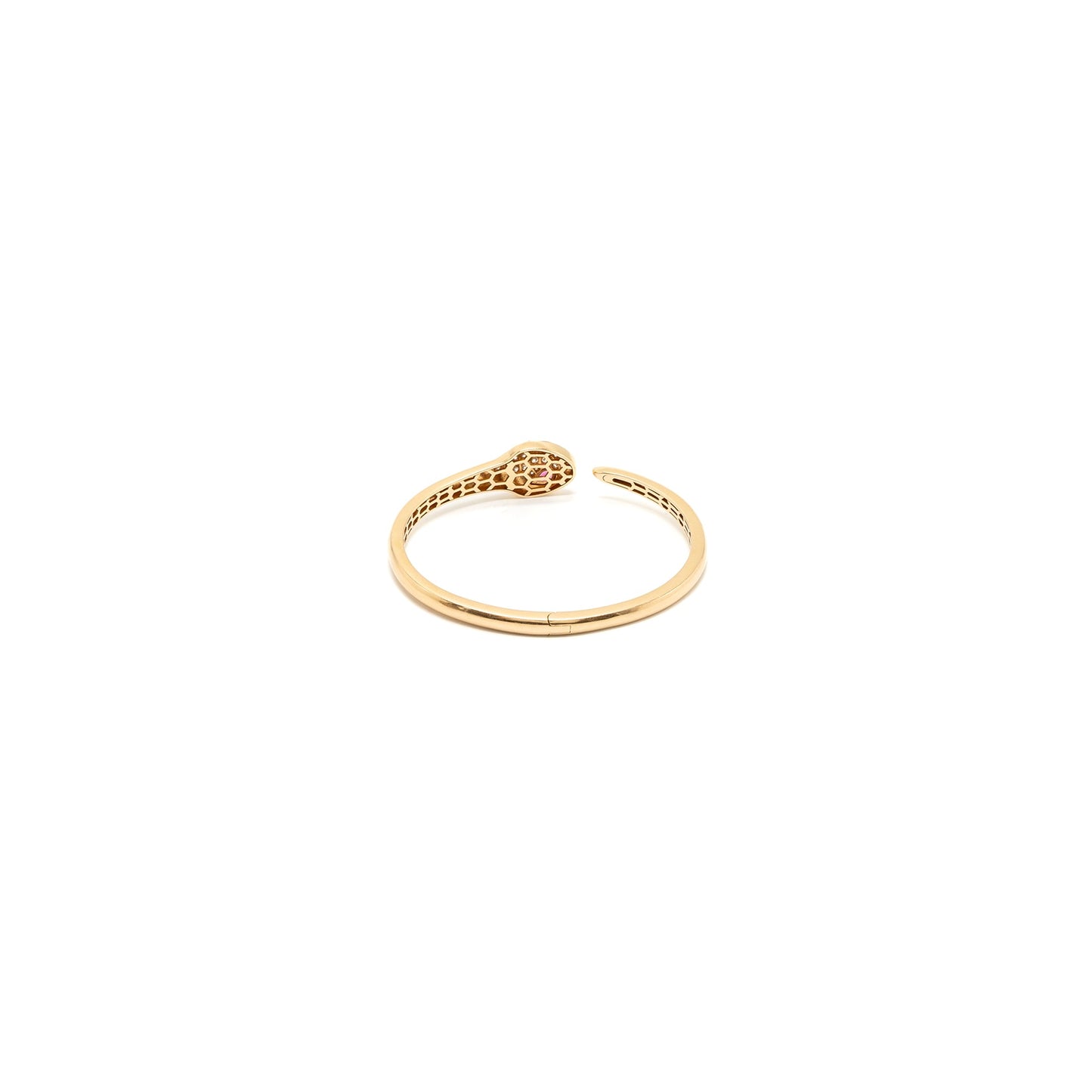Bvlgari size M Serpenti Seduttori bracelet rose gold, diamonds / rubellite