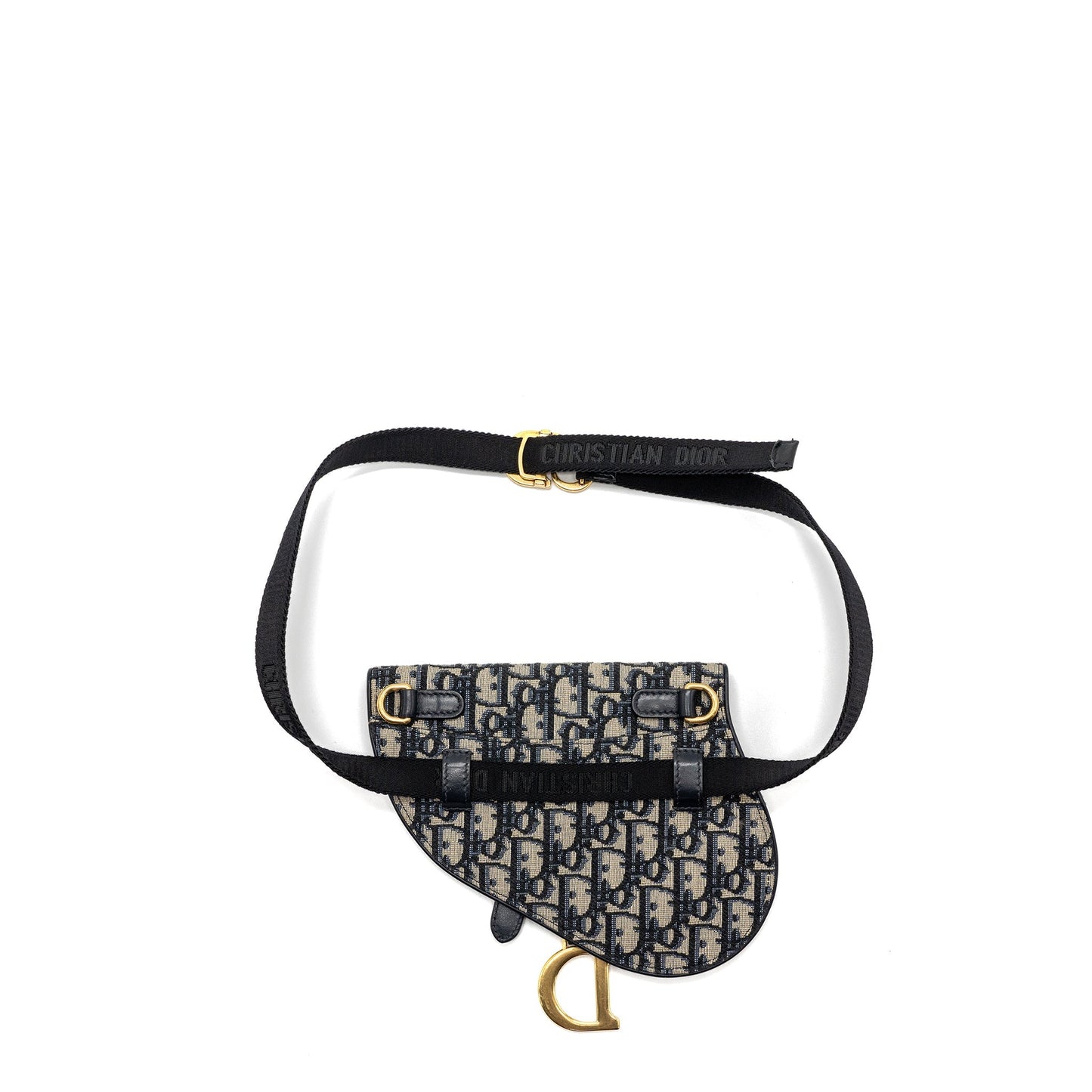 Luxury Dior Saddle Belt Bag Blue Luxury Dior Oblique Jacquard GHW