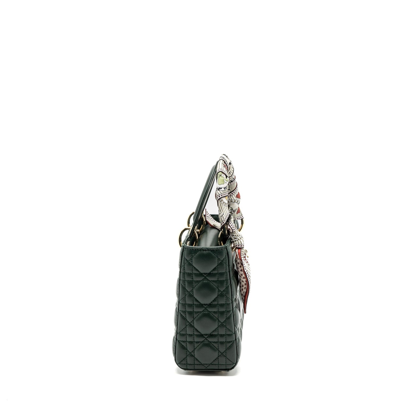 Luxury Dior small lady Luxury Dior My abc Luxury Dior bag lambskin dark green LGHW