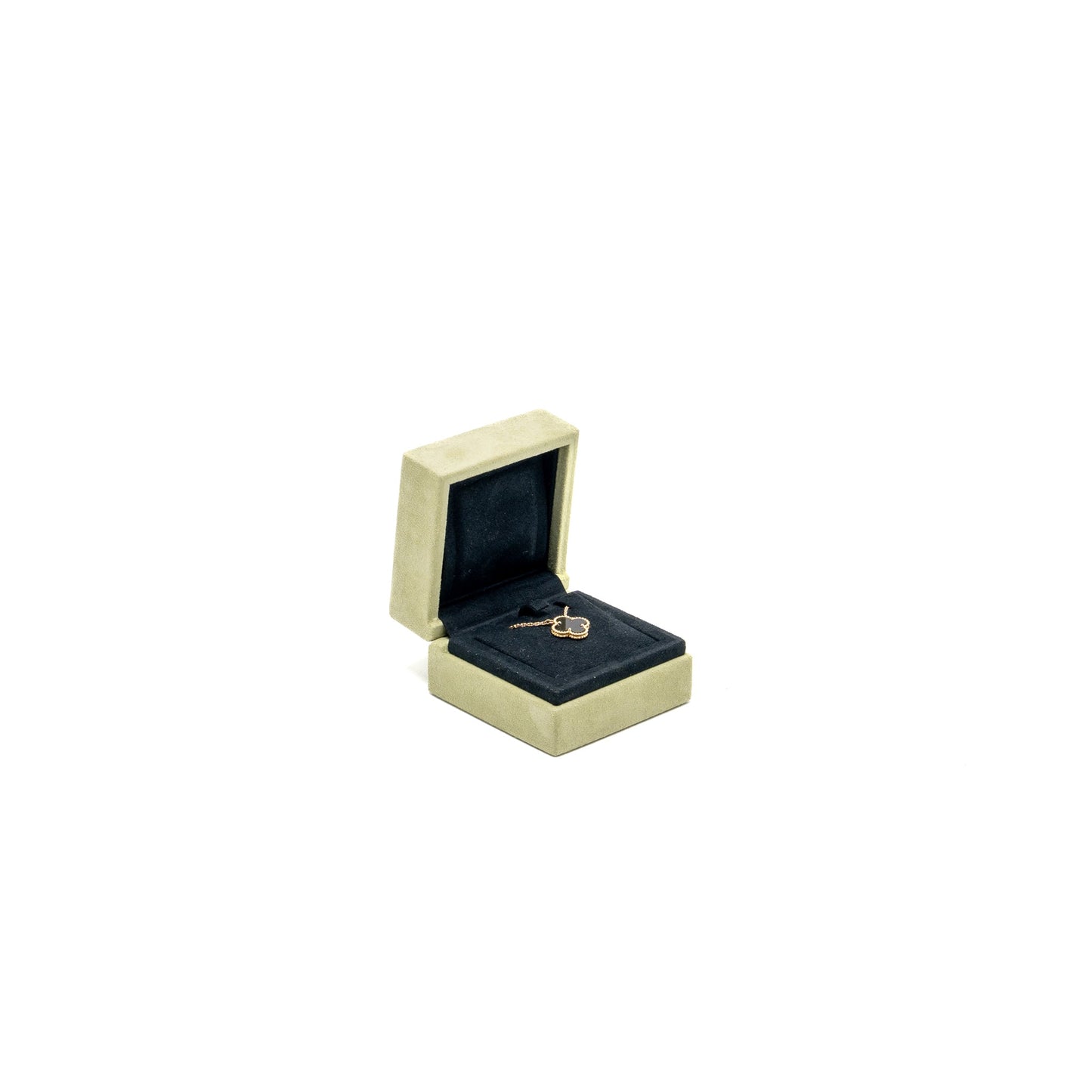 Van Cleef & Arpels Vintage Alhambra  Pendant Onyx Yellow Gold