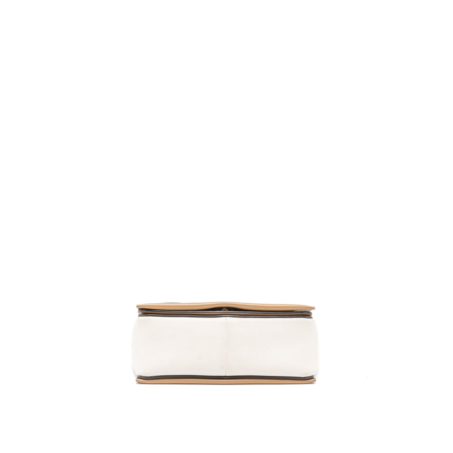 Celine Frame Bag Calfskin Cream/Brown Brushed GHW