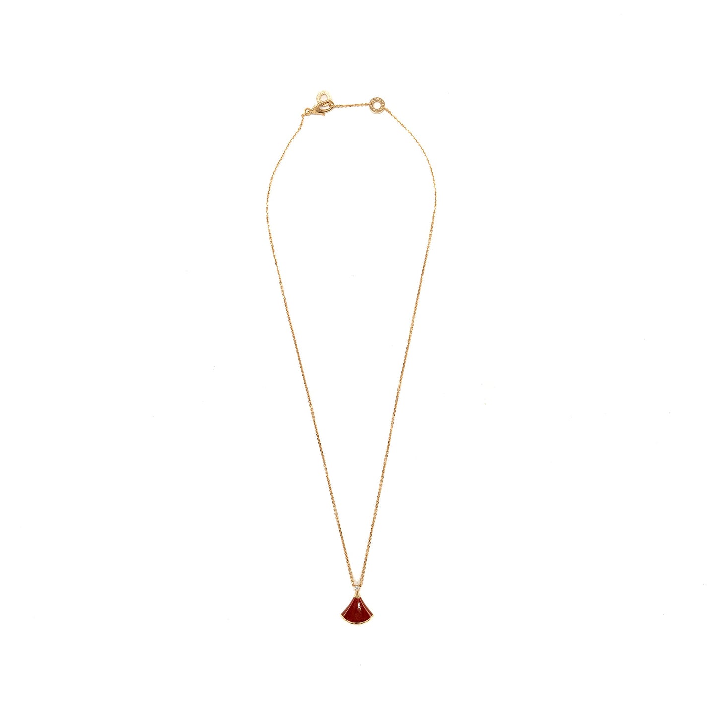Bvlgari Divas’ Dream Necklace Rose Gold/Carnelian/Diamond