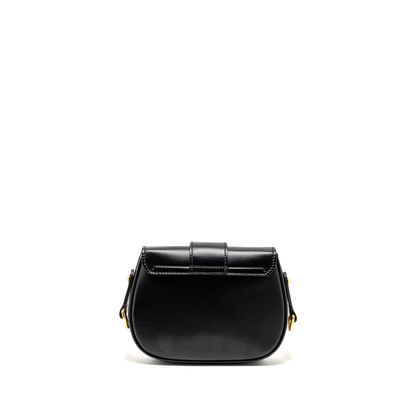 Luxury Dior D-Fence Saddle Bag Calfskin Black GHW