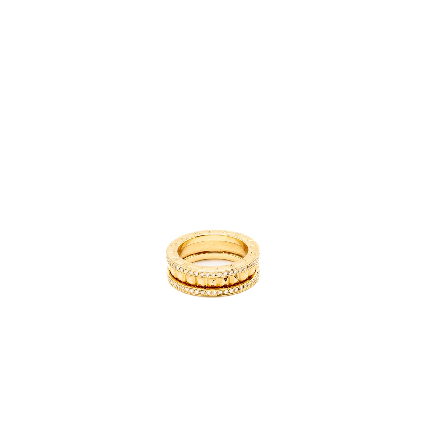 Bvlgari Size 53 B.zero1 Ring Yellow Gold, Diamonds