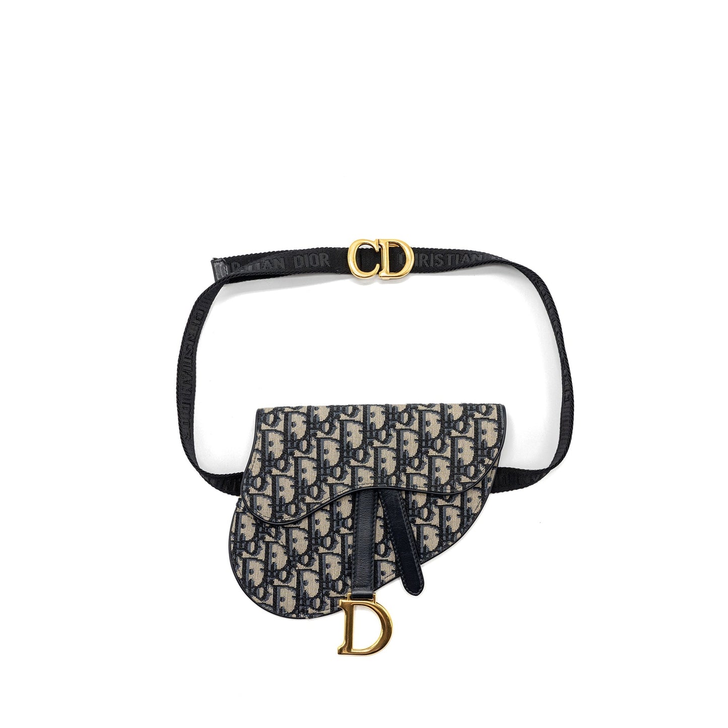 Luxury Dior Saddle Belt Bag Blue Luxury Dior Oblique Jacquard GHW