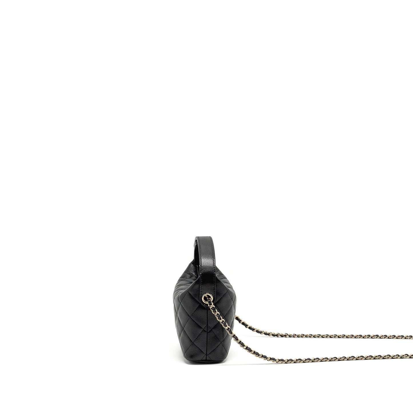 Chanel 25c Quilted Hobo Bag Caviar Black GHW (microchip)