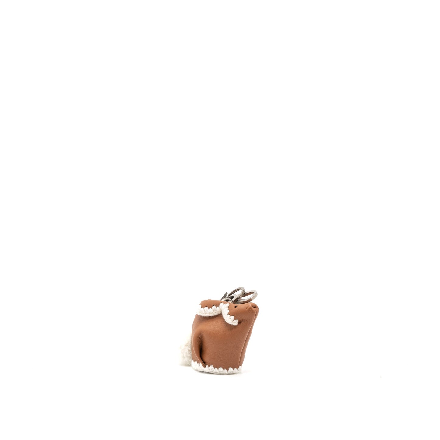 Loewe Bunny Charm Leather Tan/White SHW