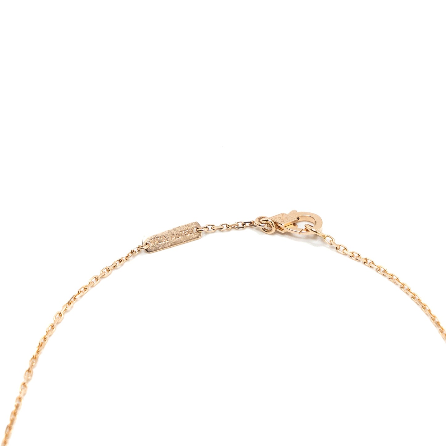 Van Cleef & Arpels 2023 Alhambra Holiday Limited Pendant Silver Obsidian Rose Gold Diamond