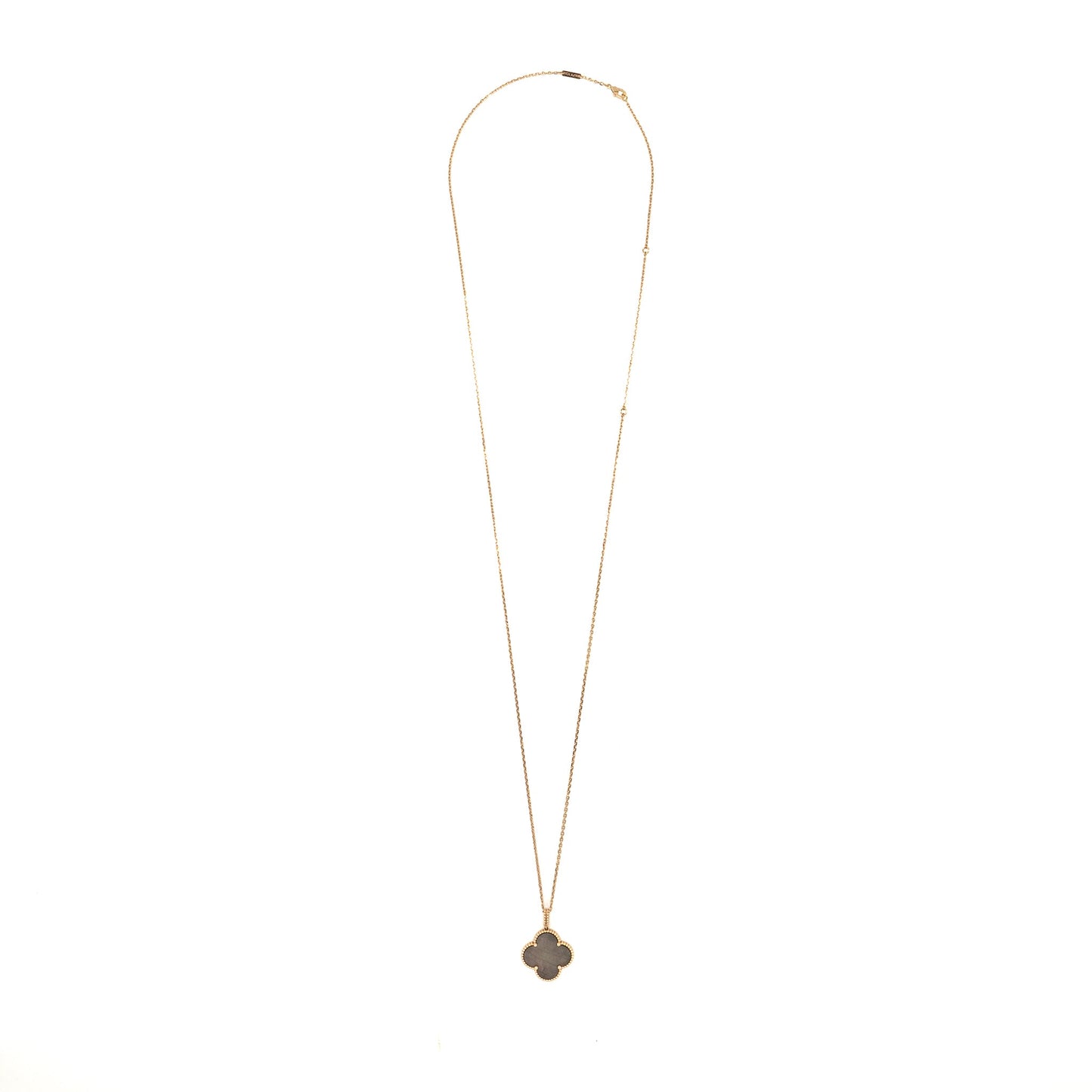 Van Cleef & Arpels Magic Alhambra Necklace Grey Mother Of Pearl Rose Gold