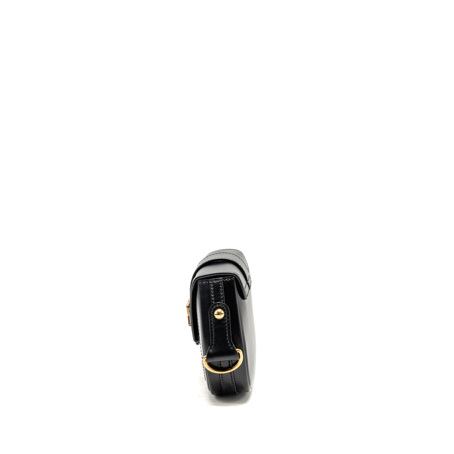 Luxury Dior D-Fence Saddle Bag Calfskin Black GHW