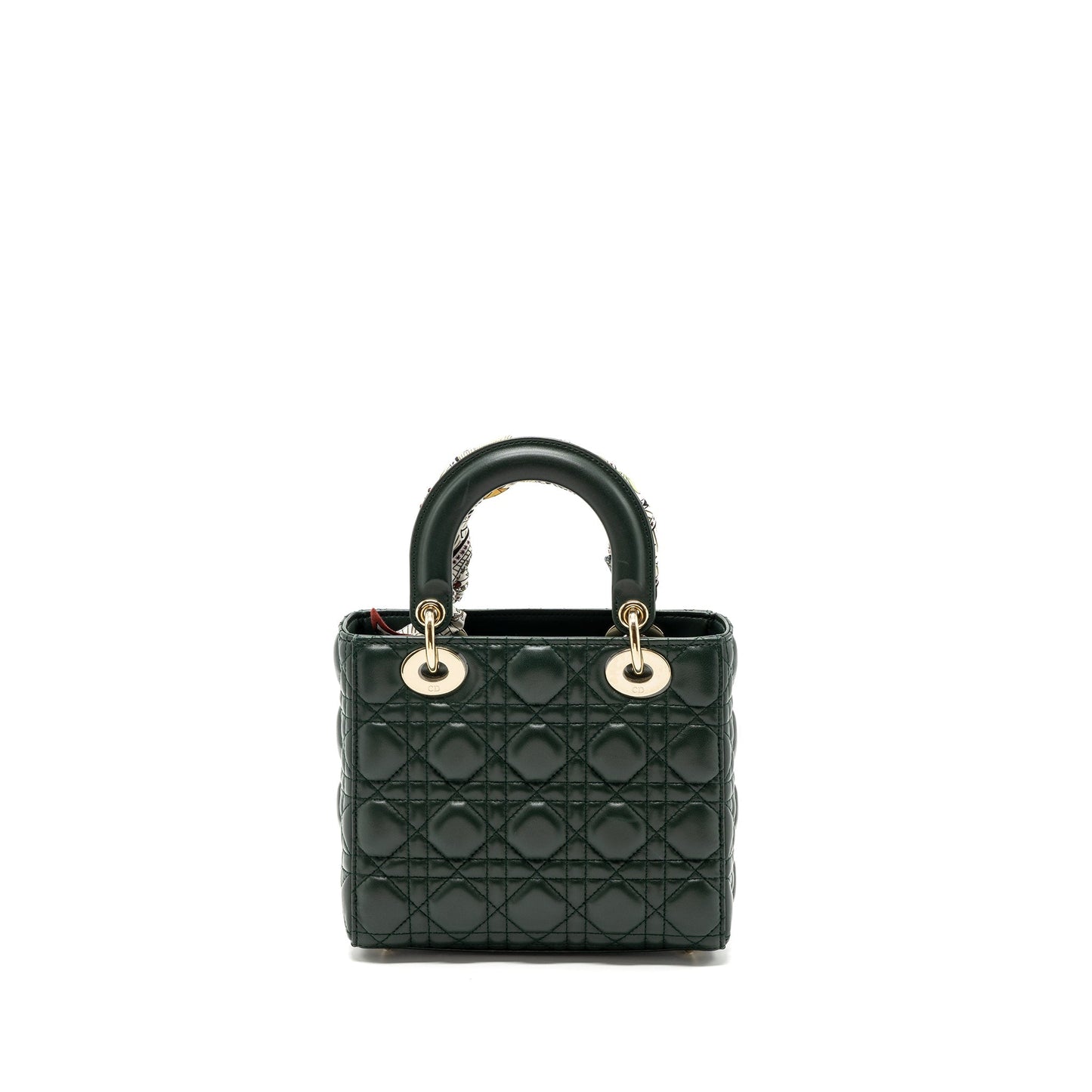 Luxury Dior small lady Luxury Dior My abc Luxury Dior bag lambskin dark green LGHW