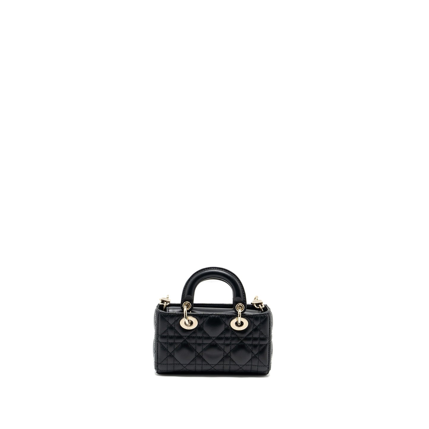 Luxury Dior Lady D-Joy Micro Bag Lambskin Black LGHW