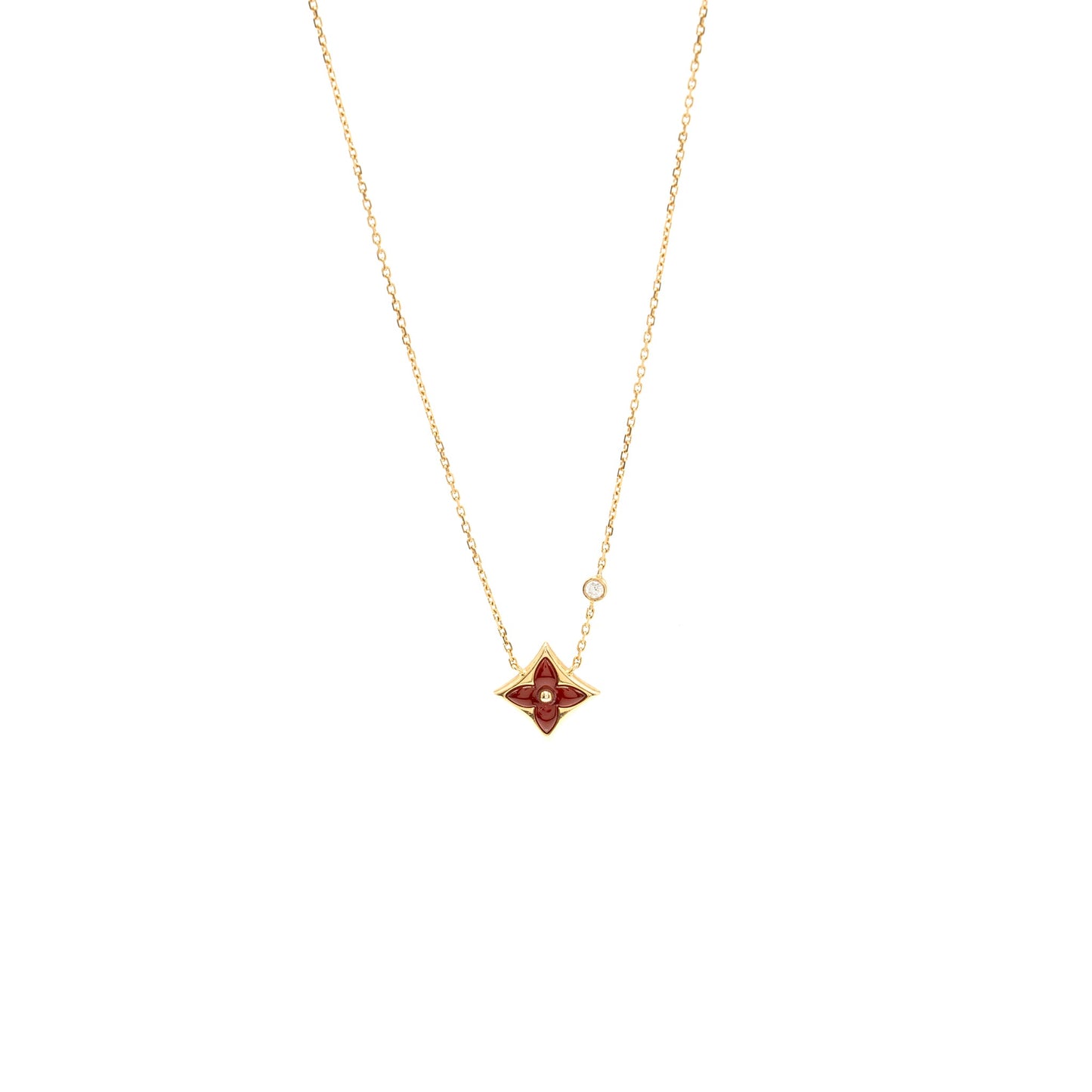 Louis Vuitton Colour Blossom BB star pendant, pink gold, cornelian, diamond