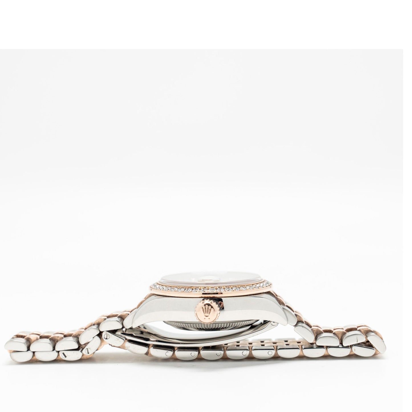 Rolex Lady-Datejust 28mm Oystersteel/Rose Gold/Diamonds, White Mother-of-Pearl Dial, Jubilee Bracelet Model:279381RBR