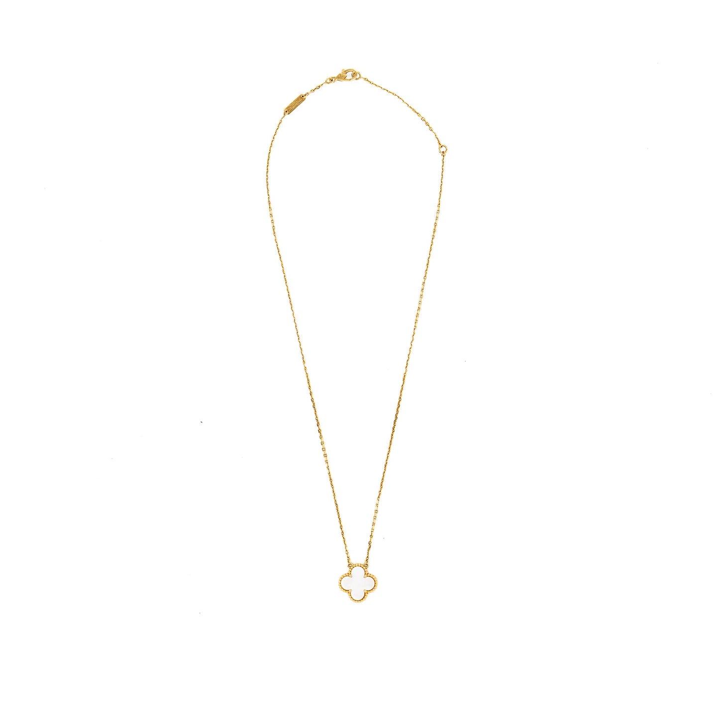 Van Cleef & Arpels Vintage Alhambra Pendant Yellow Gold, White Mother of Pearl
