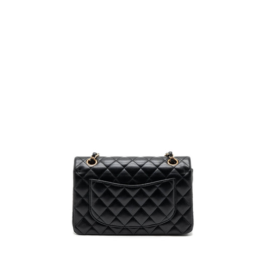 Chanel Small Classic Double Flap Bag Lambskin Black RGHW(microchip)