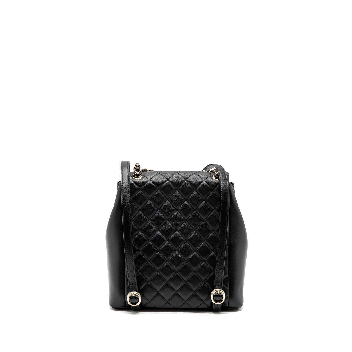 Chanel 23A Triple Pack Backpack Calfskin Black LGHW (microchip)