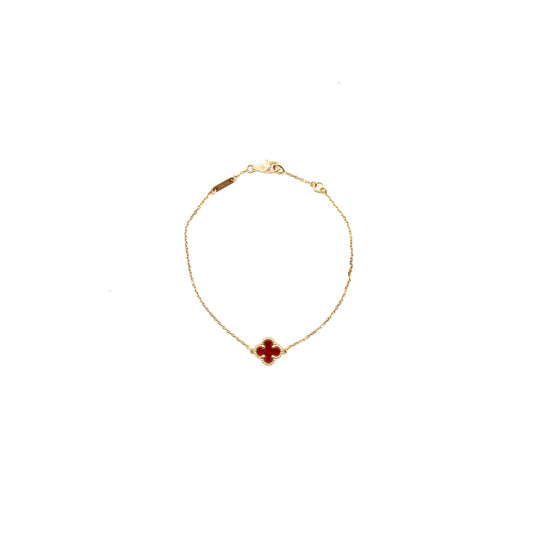 Van cleef and Arpels sweet Alhambra bracelet 18k rose gold / carnelian