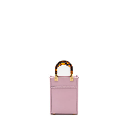 Fendi Mini Sunshine shopper bag leather pink GHW