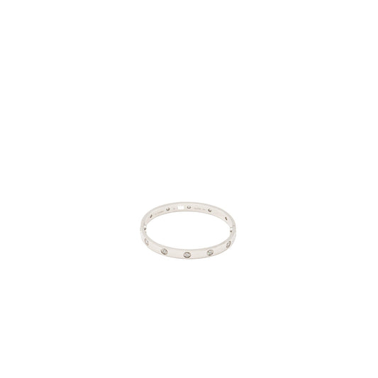 Cartier size 16 love bracelet white gold, 10 diamonds