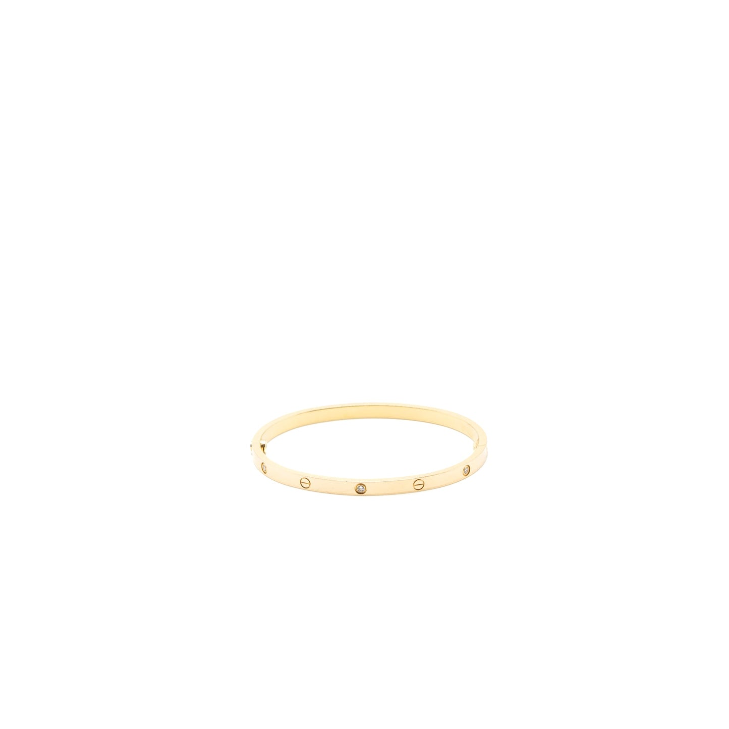 Cartier Size 16 Love Bracelet Small Model Yellow Gold 6 Diamonds