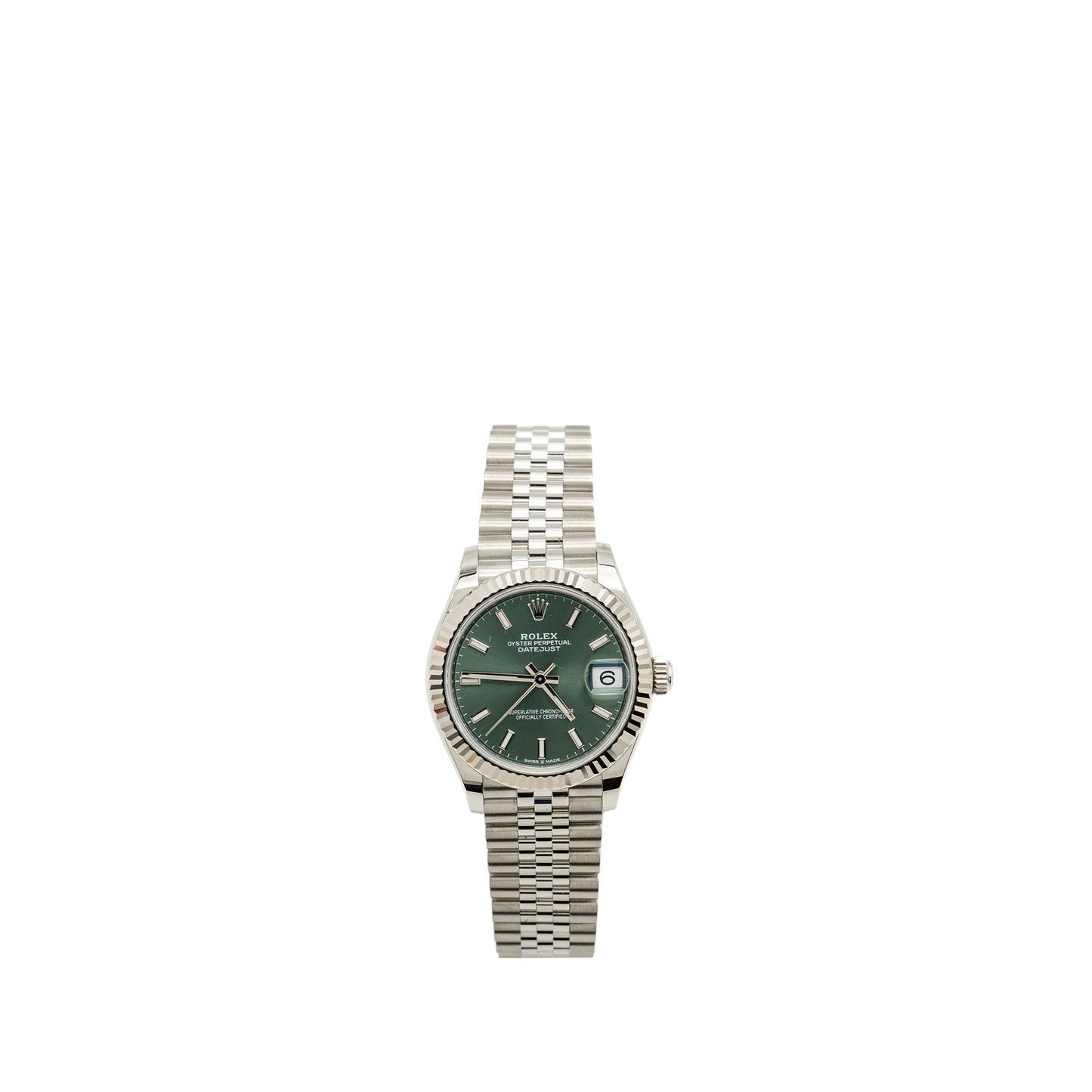 Rolex Datejust 31mm Oystersteel/White Gold Mint Green Dial With Jubilee Bracelet Model: 278274-0018