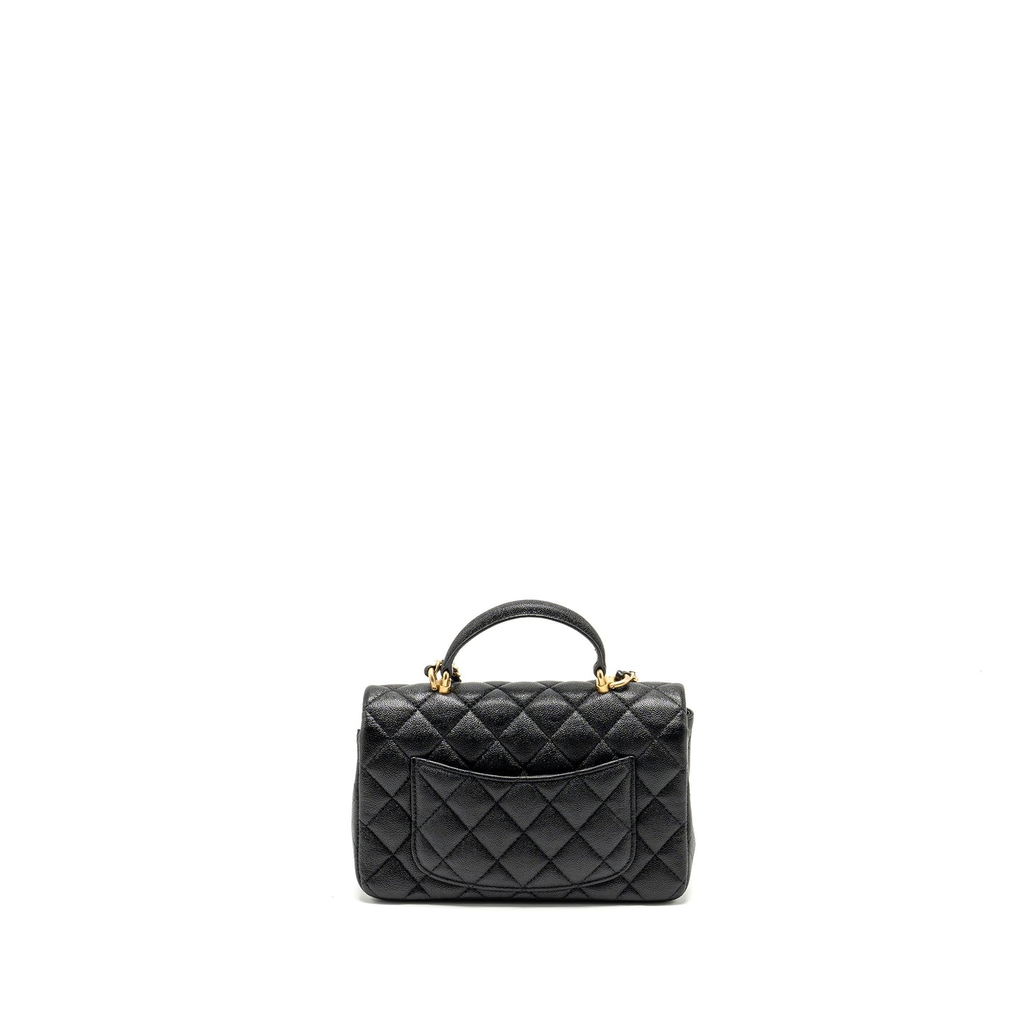Chanel Top Handle Mini Rectangular Flap Bag Caviar Black GHW