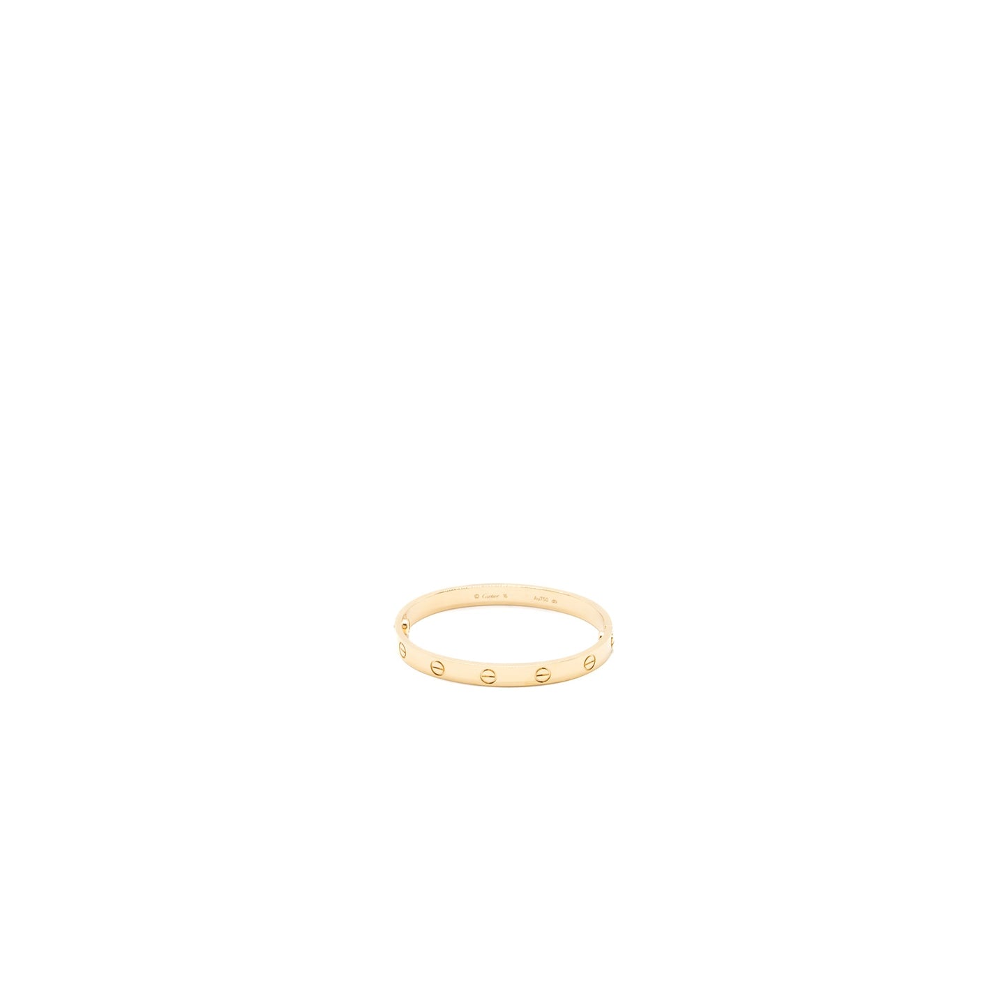 Cartier Size 16 Love Bracelet Yellow Gold