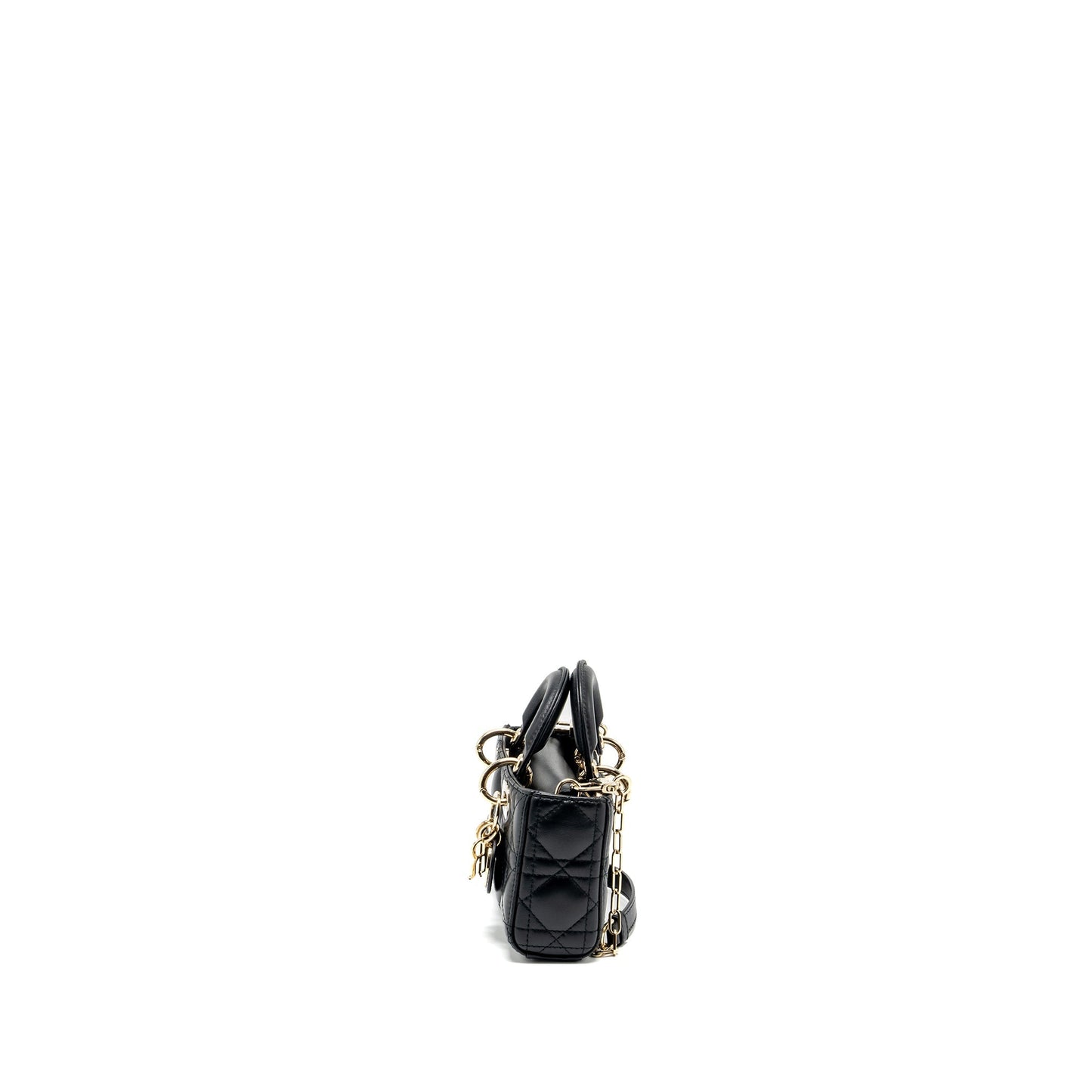Luxury Dior Lady D-Joy Micro Bag Lambskin Black LGHW