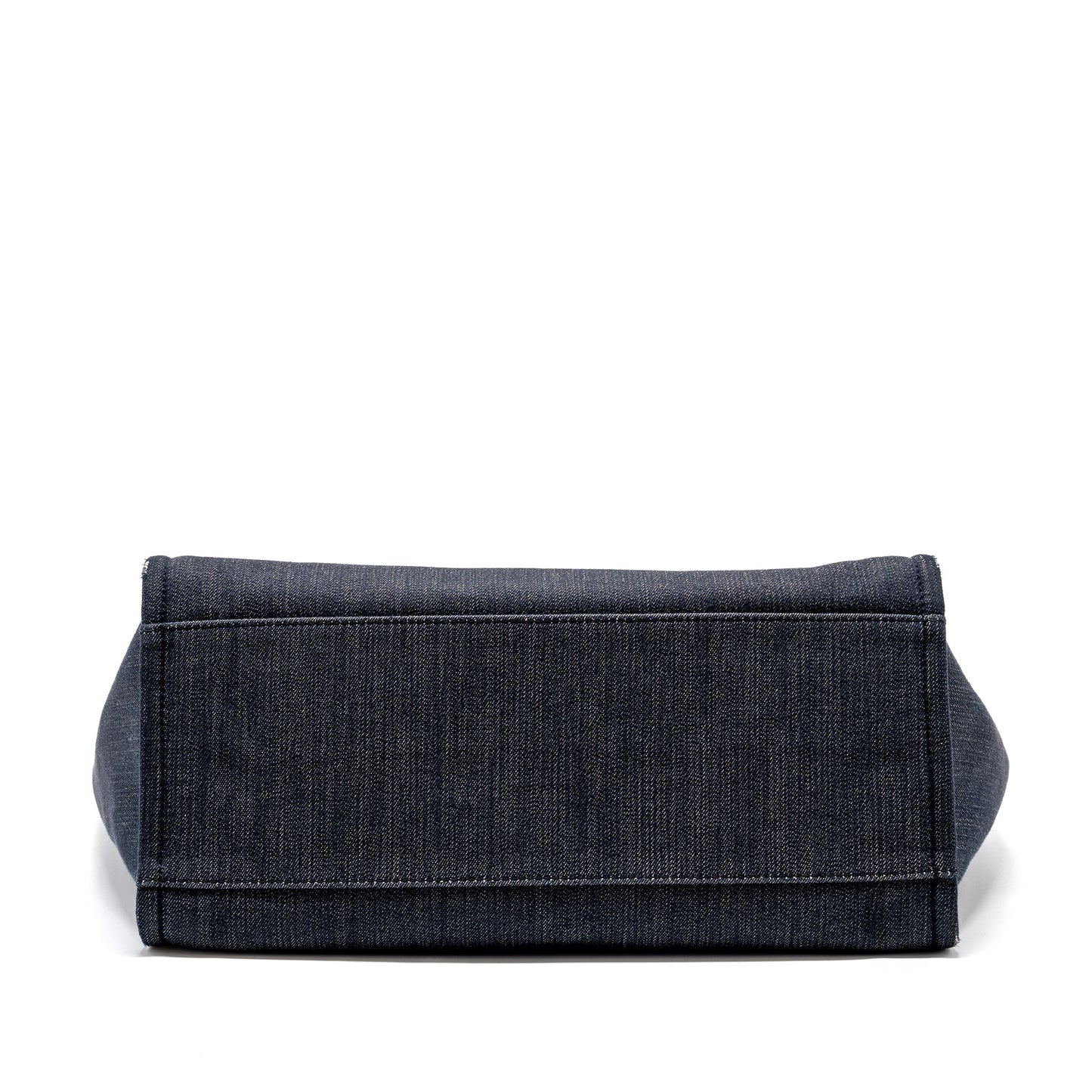 Chanel Deauville Tote Bag Canvas Blue Denim SHW
