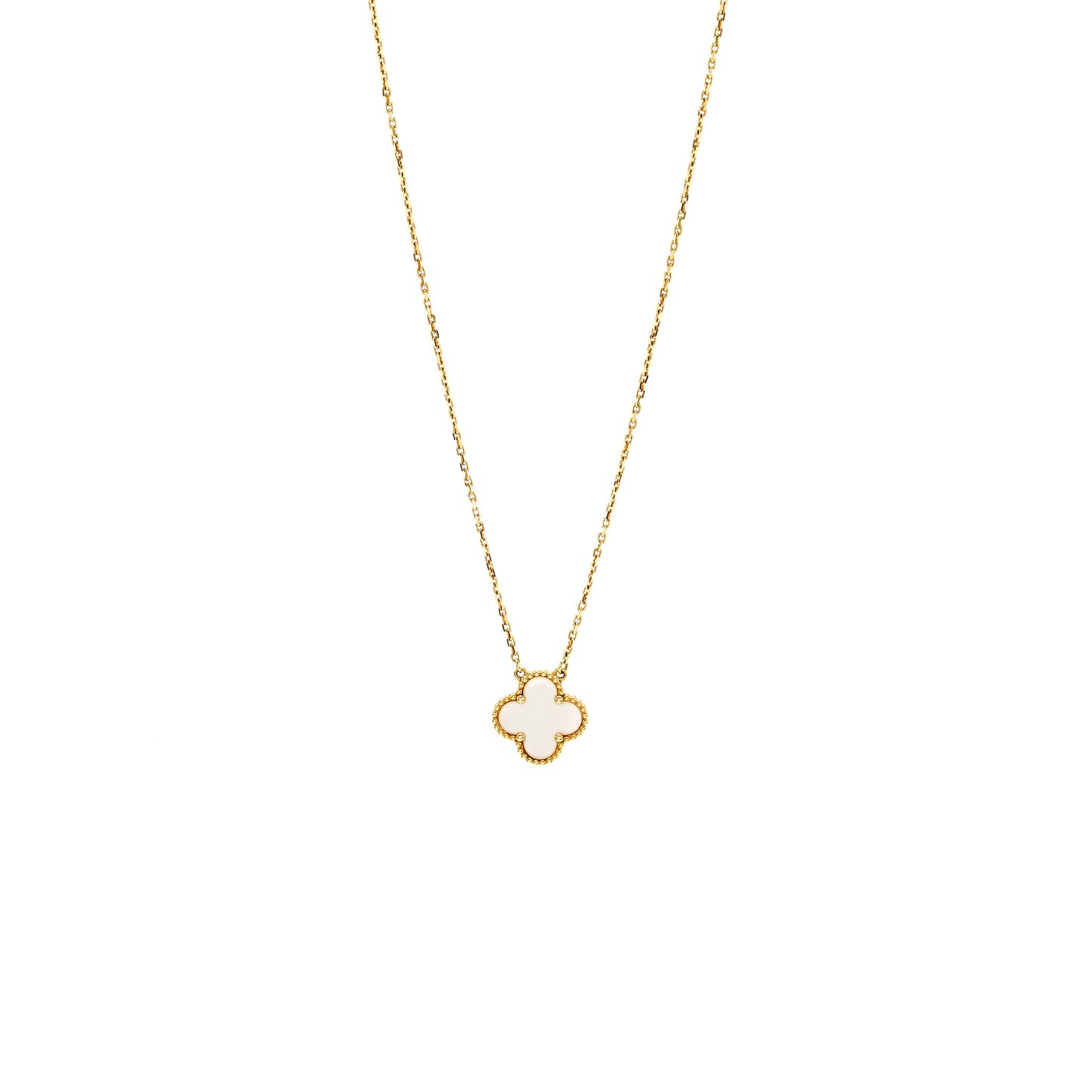 Van Cleef & Arpels Vintage Alhambra Pendant Yellow Gold, White Mother of Pearl