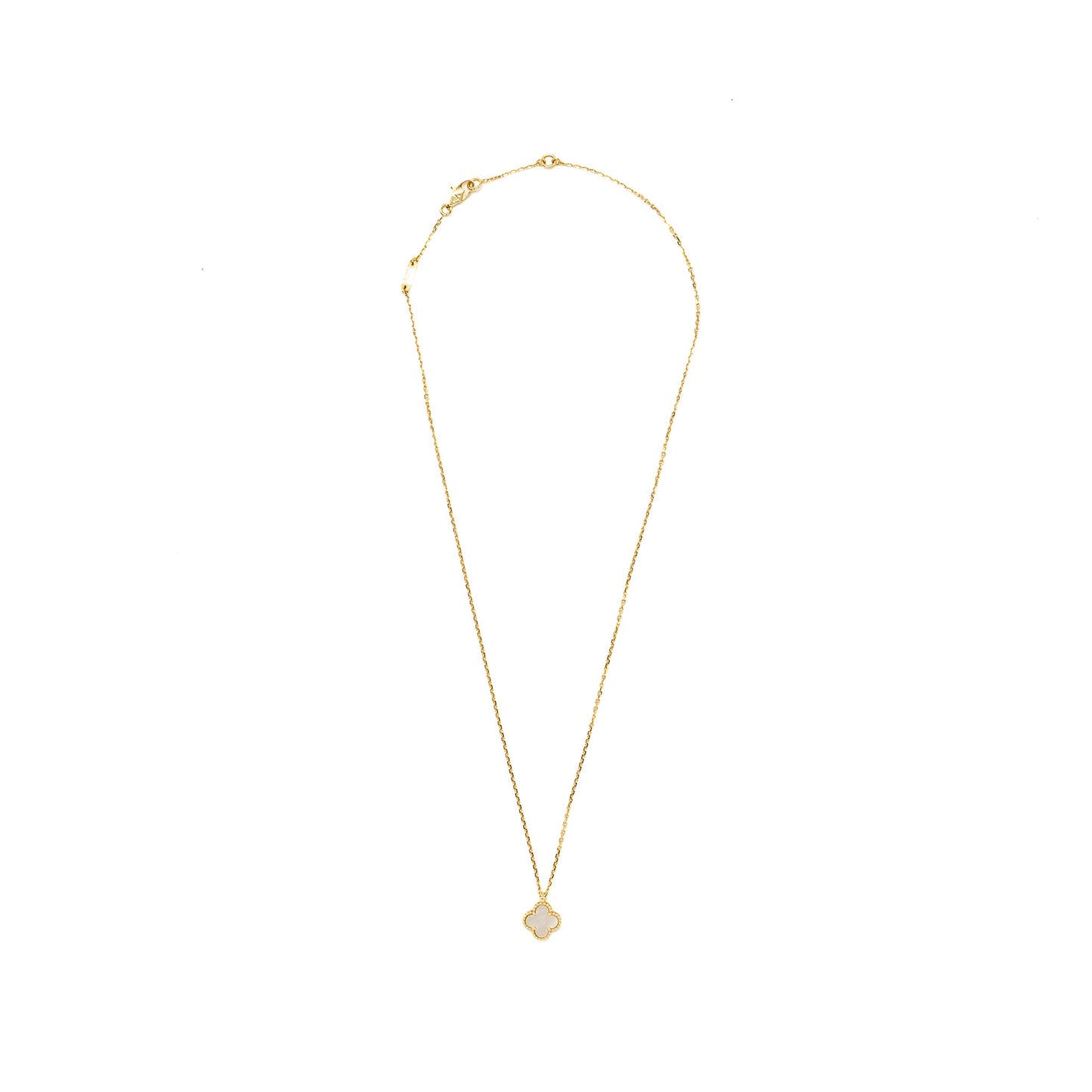 Van Cleef & Arpels Sweet Alhambra Pendant White Mother Of Pearl Yellow Gold