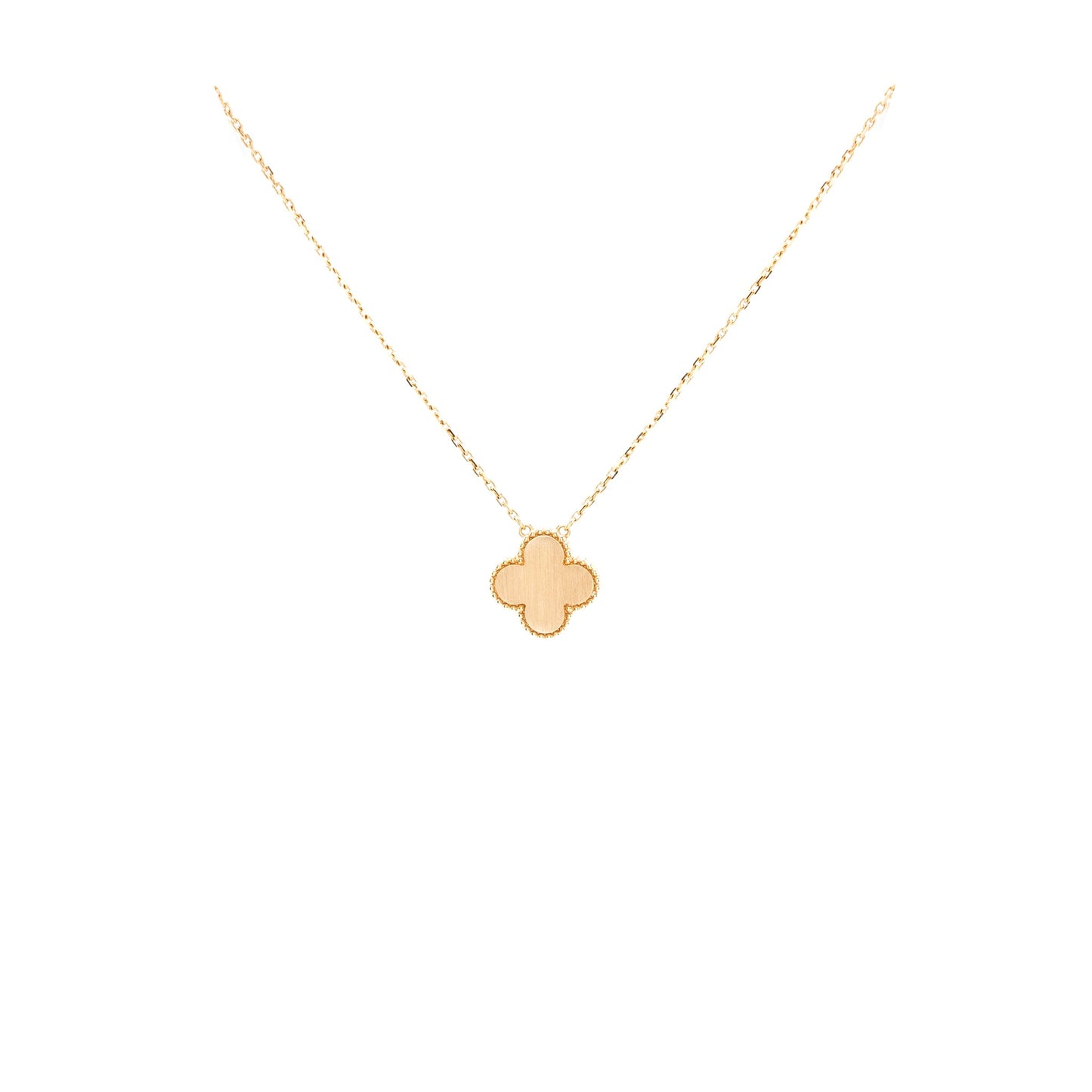 Van cleef & arpels vintage Alhambra pendant onyx Rose Gold diamond